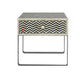 Handmade Bone Inlay Attractive Design Geometric Chevron Bedside Table Chevron with Iron Base