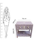 Personalized Bone Inlay Beautiful Bedside Table 2 Drawer Shelf Beautifully Crafted Floral Design