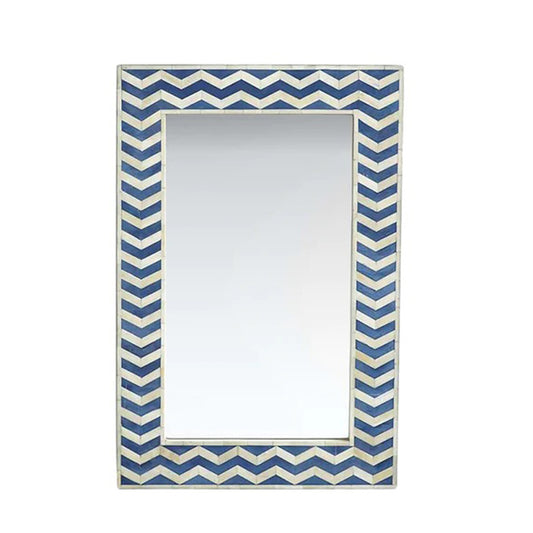 Personalized Handmade Bone Inlay Square Shaped Floral Mirror Frame Vintage Look Wall Mirror Traditional Decor Mirror Frame