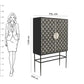 Bone Inlay Customized Handmade Bar Cabinet