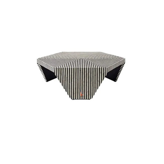 Handmade Customized Bone Inlay Zebra Pattern Coffee Table