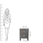 Bone Inlay Bedside in Black Strip Design Perfect Nightstand For Home Decor