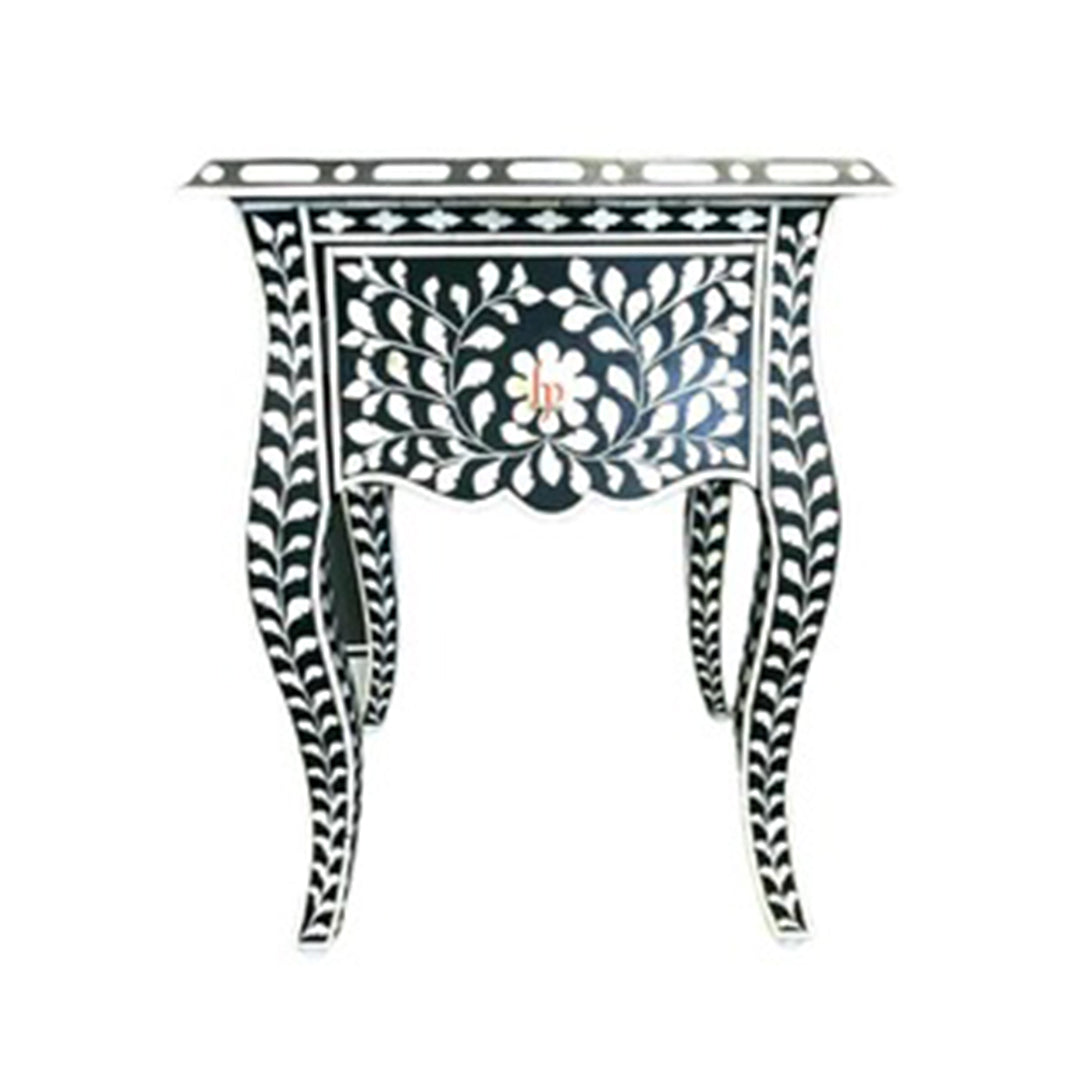Personalized Vintage Bone Inlay Small Bedside Table Best Home Decor Purpose Attractive Traditional Design Bedside Table
