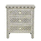 Personalized Handmade Bone Inlay 3 Drawer Geometric Bedside Table Best peace For Home Decor
