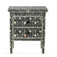 Personalized Handmade Bone Inlay Set Of 2 Bedside Tables Home Decor Furniture Attractive Floral Design Entrance
