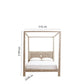 Handmade Bone Inlay King Size  Bed Frame with Headboard and pillars for Bedroom Decor