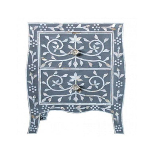 Personalized Mother Of Pearl Inlay Bedside Table Home Decor Purpose Attractive Design Beautifully Crafted Bedside Table