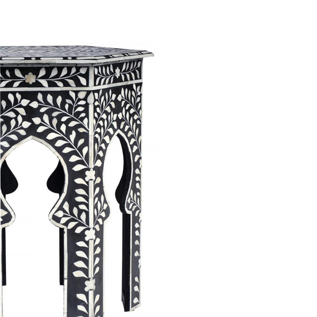 Handmade Bone Inlay Modern Antique Floral Design Stool Home Decor Furniture Beautifully Design Classic Vintage Furniture