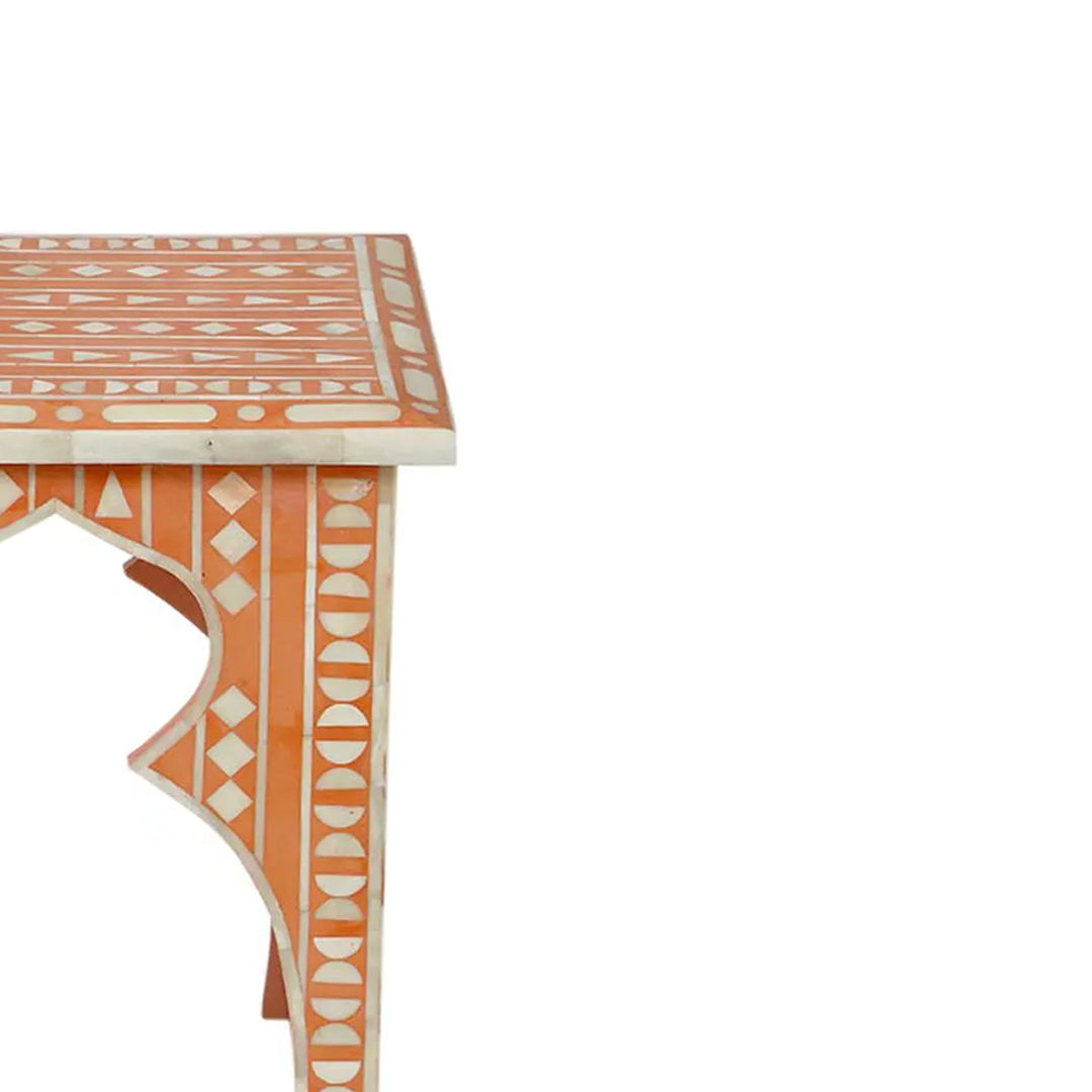 Handmade Bone Inlay Modern Antique Floral Design Stool Home Decor Furniture Beautifully Design Classic Vintage Furniture