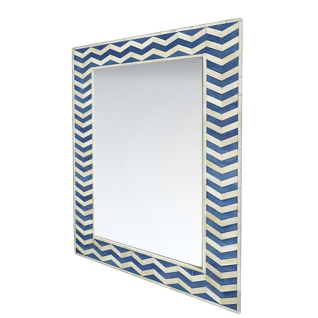 Personalized Handmade Bone Inlay Square Shaped Floral Mirror Frame Vintage Look Wall Mirror Traditional Decor Mirror Frame
