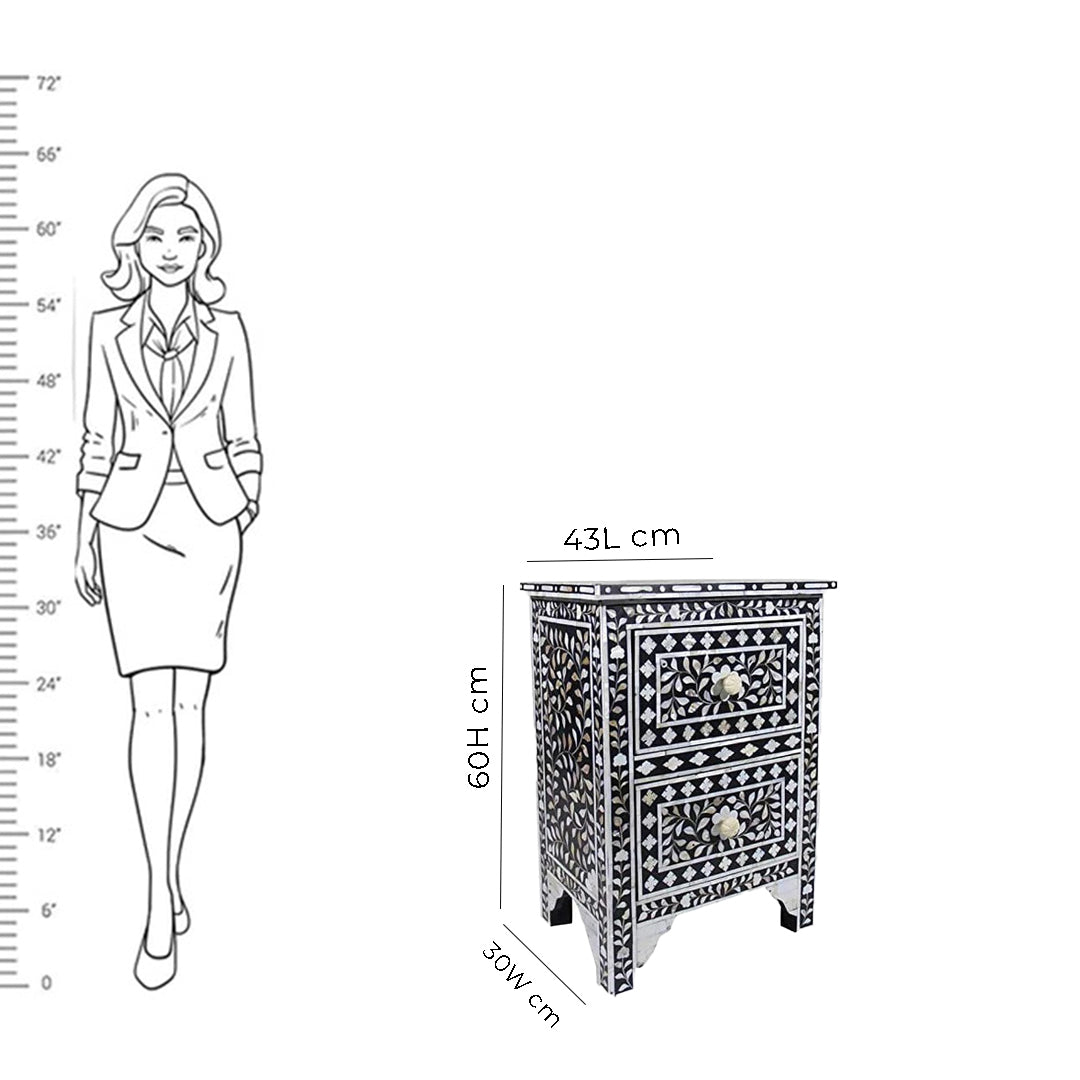 Handmade Customized Mother of Pearl Bedside Table