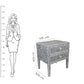 Personalized Mother of Pearl Antique Handmade Night Stand End table Furniture with Insurance