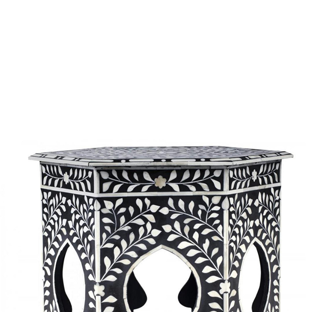 Handmade Bone Inlay Modern Antique Floral Design Stool Home Decor Furniture Beautifully Design Classic Vintage Furniture