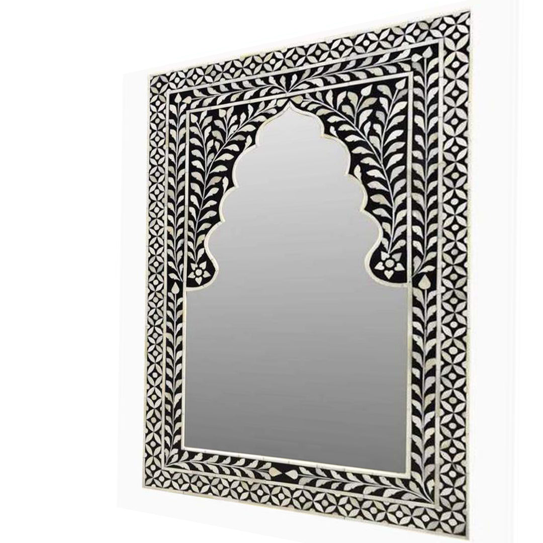 Handmade Customized  Bone Inlay Rectangular Mirror Frame Best For Home Decor