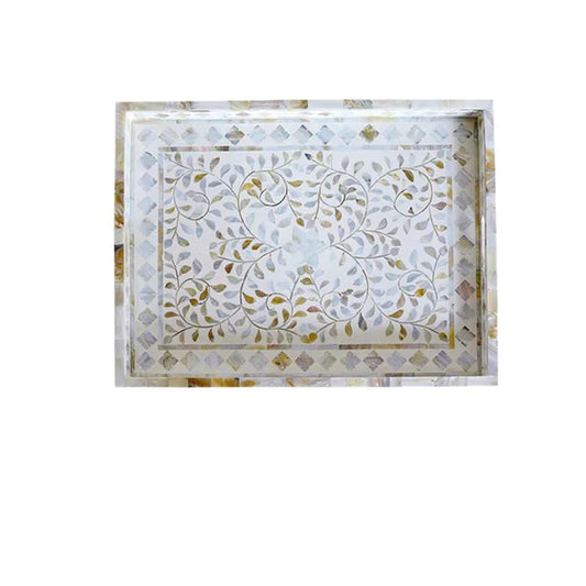 Handmade mother of pearl Tray Decorative Serving Tray Beautiful Kitchen Decor Tray Perfect Gift For Loved Once