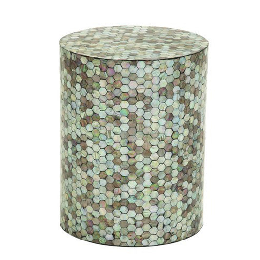 Handmade Customized Mother of Pearl Round Stool