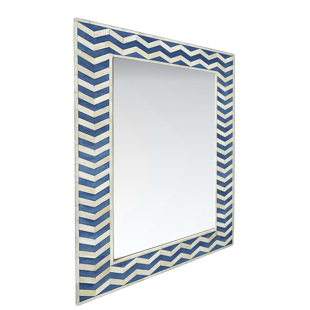 Personalized Handmade Bone Inlay Square Shaped Floral Mirror Frame Vintage Look Wall Mirror Traditional Decor Mirror Frame