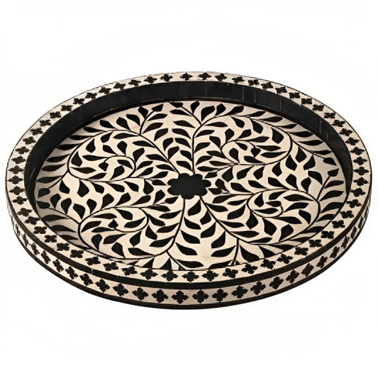 Beautifully Handcrafted Bone Inlay Decorative Serving Tray a Perfect Gift For Any Occasion