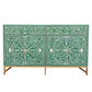 Handmade Customized Bone Inlay Chest of 2 Drawer/ buffet Green