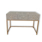 Hand-Crafted Blue Console Table with Iron Base Perfect Home Décor Hallway Table/ 3 Drawers