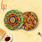 Decorative Holiday Easter Round Steel Cookie Tin/  Meenakari Cookie Tin Set of 2