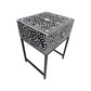Personalized Mother of Pearl Antique Handmade Night Stand End table Furniture with Insurance