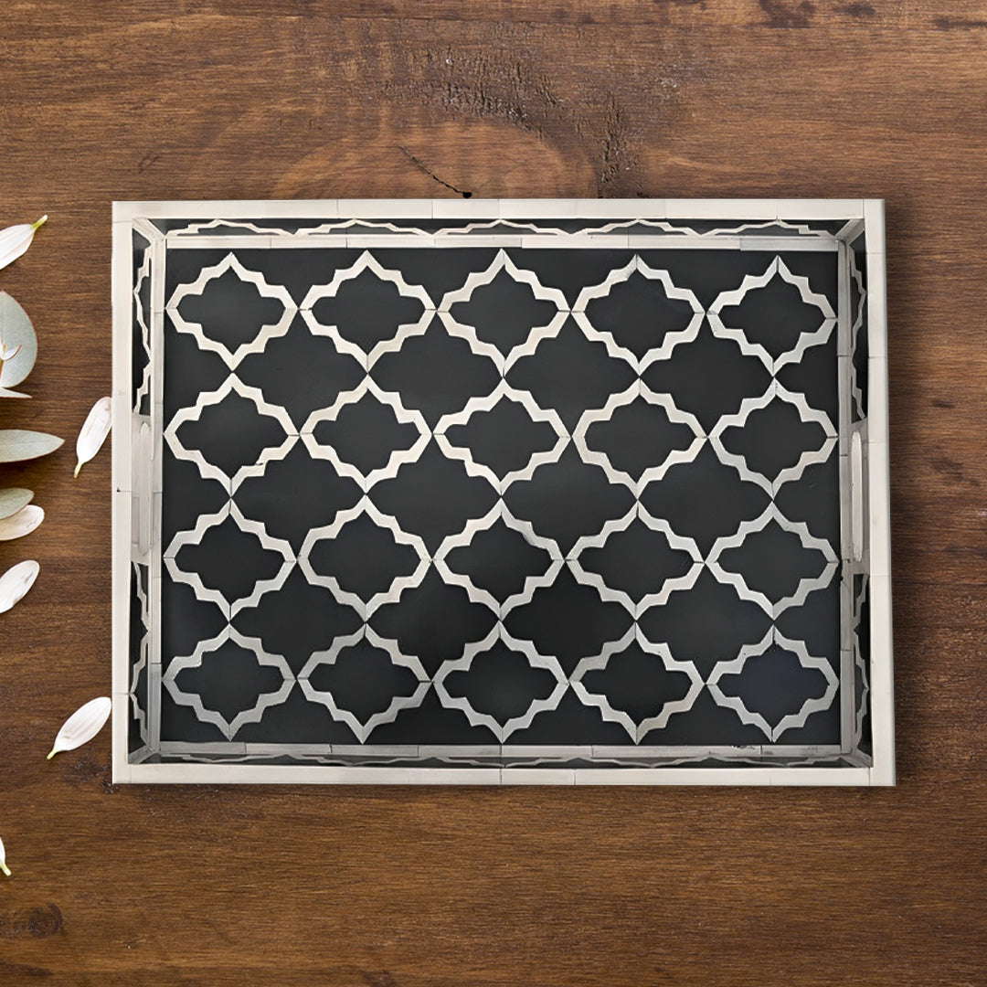 Customized Handmade Bone Inlay Serving Tray Best Gift For Any Occasion
