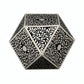 Bone Inlay Diamond Cut Stool In Floral Pattern