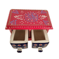 Beautiful Decorative Wooden and Ceramic 2 Drawer Small Chest for Home and Office Decor