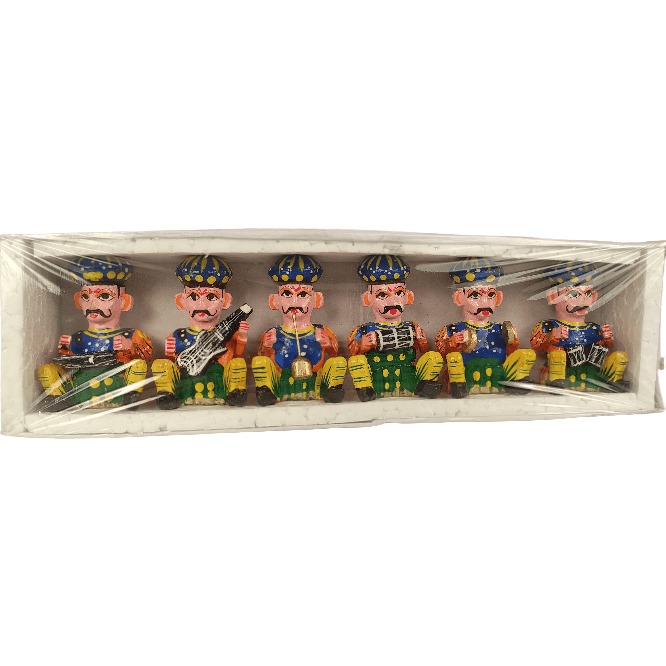 Beautiful Decorative 6 Wooden Musician Showpiece for Home Decor