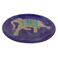 Beautiful Decorative Blue Pottery Elephant Print Wall Hanging Plate for Home Decor