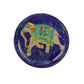 Beautiful Decorative Blue Pottery Elephant Print Wall Hanging Plate for Home Decor
