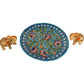 Beautiful Decorative Blue Pottery Wall Hanging Plate for Home Decor