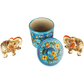 Beautiful Decorative Ceramic Blue Pottery Pickle Jar for Home Decor
