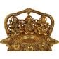 Beautiful Decorative Metal Lakshmi Ganesha Saraswati with 5 Face Diya for Home and Office Decor