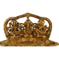 Beautiful Decorative Metal Lakshmi Ganesha Saraswati with 5 Face Diya for Home and Office Decor