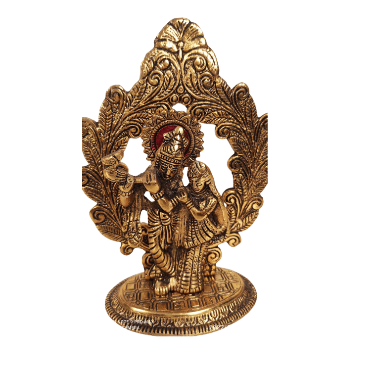 Beautiful Decorative Metal Lord Radha Krishna Statue for Home Decor