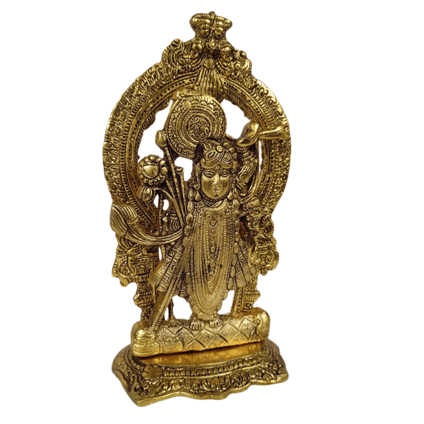 Beautiful Decorative Metal Lord Shrinath Statue for Home Decor