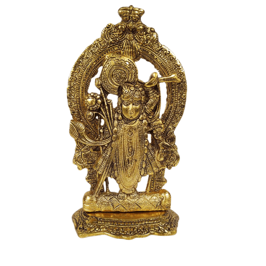 Beautiful Decorative Metal Lord Shrinath Statue for Home Decor