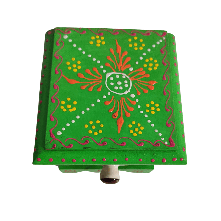 Beautiful Decorative Wooden and Ceramic 1 Drawer Small Chest for Home and Office Decor