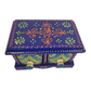 Beautiful Decorative Wooden and Ceramic 2 Drawer Small Chest for Home and Office Decor