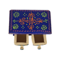 Beautiful Decorative Wooden and Ceramic 2 Drawer Small Chest for Home and Office Decor