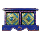 Beautiful Decorative Wooden and Ceramic 2 Drawer Small Chest for Home and Office Decor