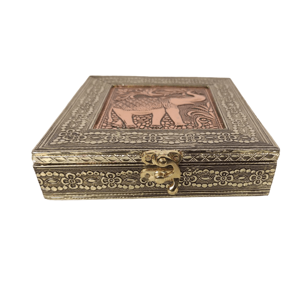 Beautiful Decorative Wooden with Meenakari Dry Fruit Box for Home Decor