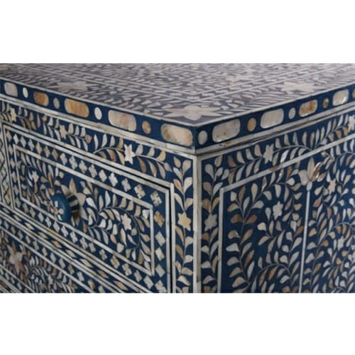 Customized Handmade Mother of Pearl Chest of 4 Drawer for Home and Office decor