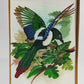 Handmade Bird Painting on Silk Fabric for Home and Office Decor