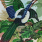 Handmade Bird Painting on Silk Fabric for Home and Office Decor