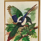 Handmade Bird Painting on Silk Fabric for Home and Office Decor