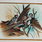 Handmade Bird Painting on Silk Fabric for Home and Office Decor