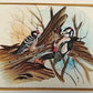 Handmade Bird Painting on Silk Fabric for Home and Office Decor